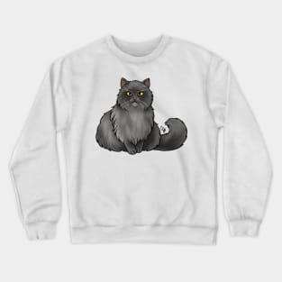 Cat - British Longhair - Black Crewneck Sweatshirt